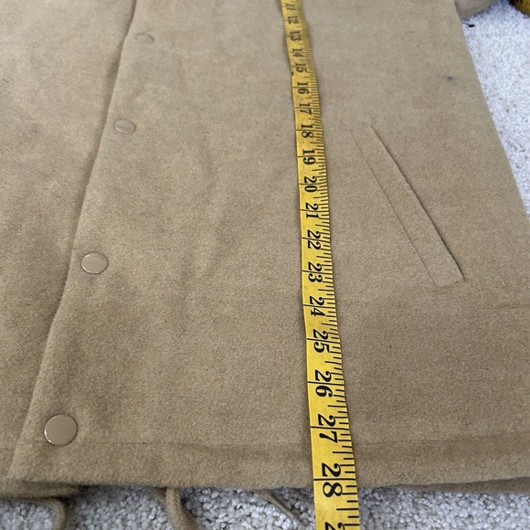 The Rail Jacket Mens Large Tan Snap Button Long Sleeve Lined Drawstring Waist - Picture 5 of 6